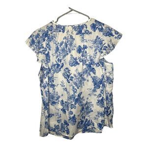 Land N Sea Womens‎ Top XL Floral Ruffle Cottagecore Tassels Prairie Lightweight